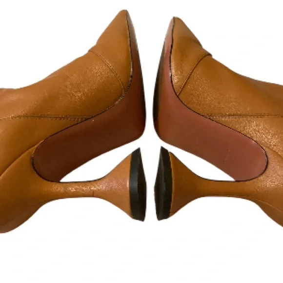 AMINA MUADDI  Leather Flared Heel Boots 35  5 US - Picture 7 of 14
